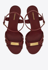 Ferragamo Dasy 70 Leather Sandals 01J559 DASY 70 779353 BORGOGNA Bordeaux