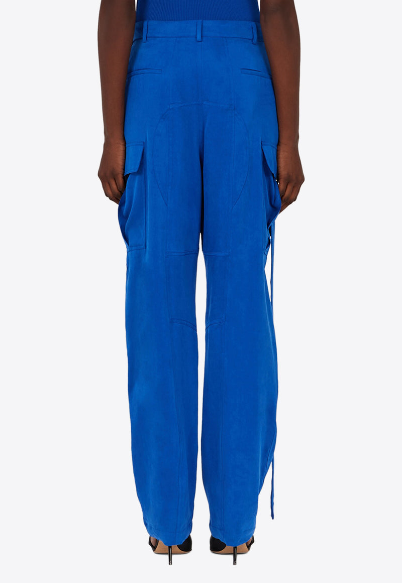 Ferragamo Straight Cargo Pants 13G795 P 782700 KLEIN BLUE Blue