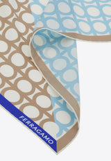 Ferragamo Dégradé Gancini Silk Scarf Multicolor 320996 PO GANPIATTO 783662 PASTEL