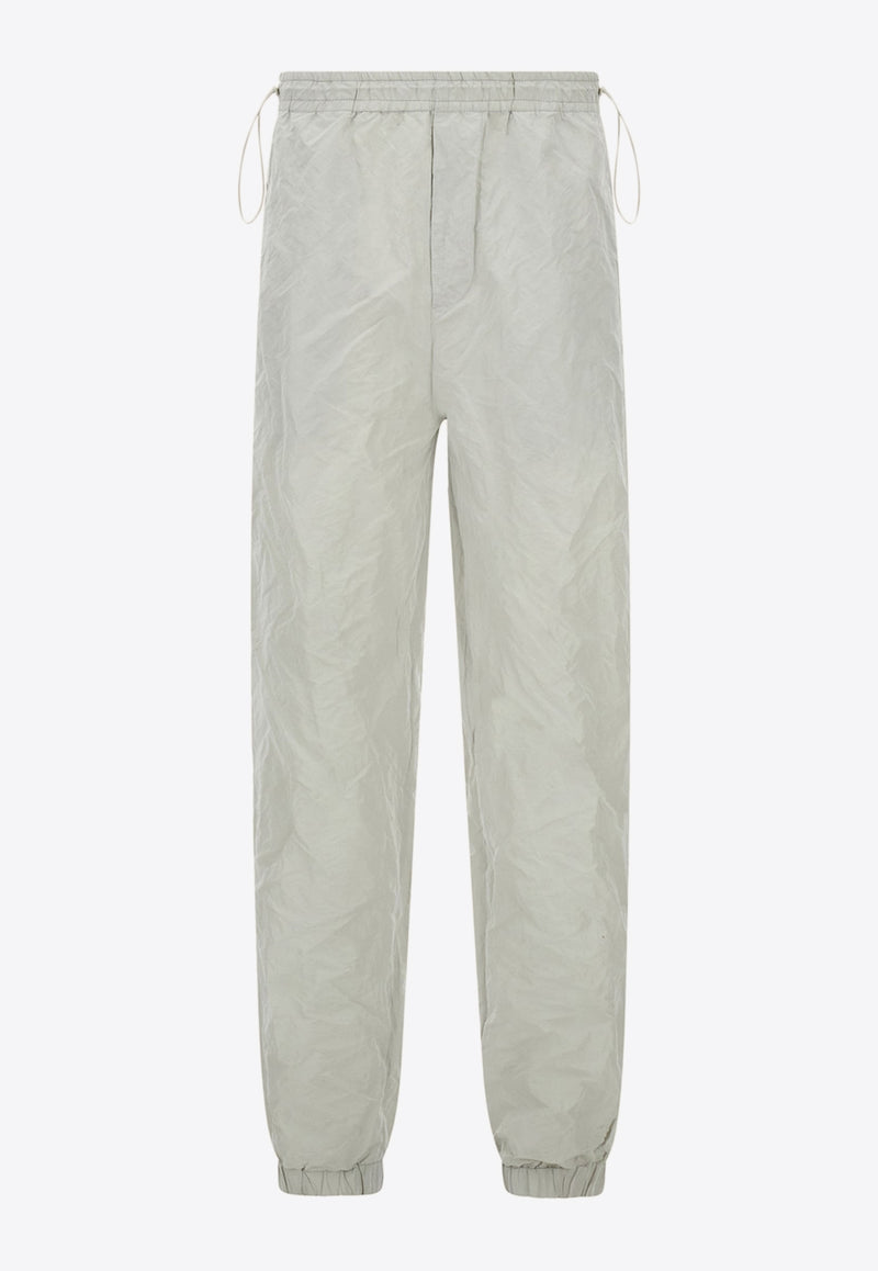 Ferragamo Logo Patch Drawstring Track Pants Gray 144462 P 782963 HAZE