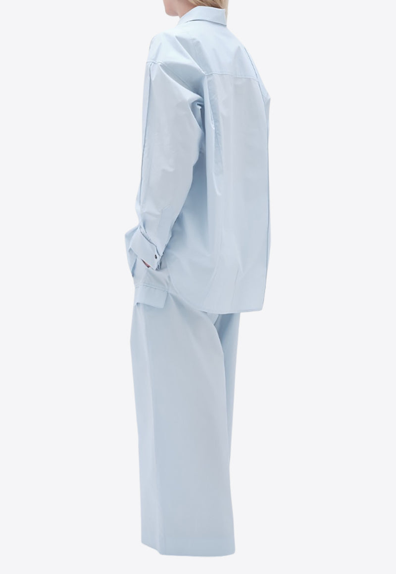 REMAIN Oversize Pin-Tuck Shirt 5023291340_LIGHT BLUE