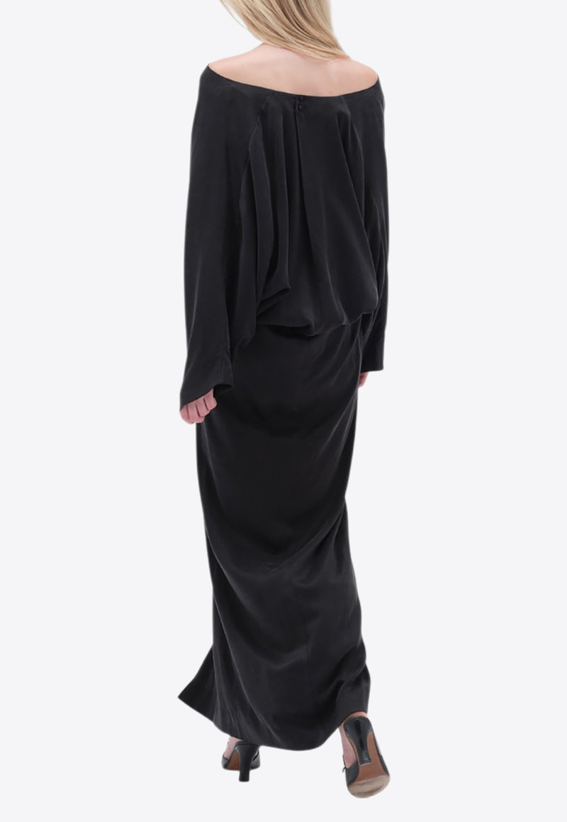 REMAIN Bat Sleeve Maxi Dress 502351100_BLACK