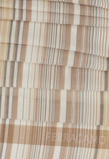 Ferragamo Stripe-Pattern Scarf Beige 520136 ST TWILIGHT 783402 STONE/CORAL