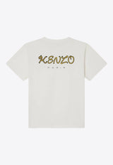 Kenzo Kids Boys Embroidered Tiger Logo T-shirt K61138/117_OFF-WHITE