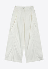 LOW CLASSIC Pleated Wide-Leg Pants White LW251PT17WH_WHITE