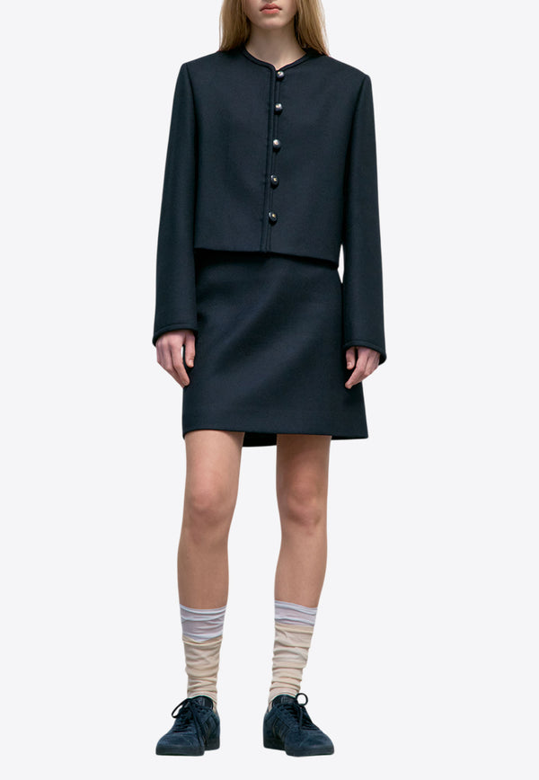 LOW CLASSIC Single-Breasted Jacket Black LW251JK04BK_BLACK