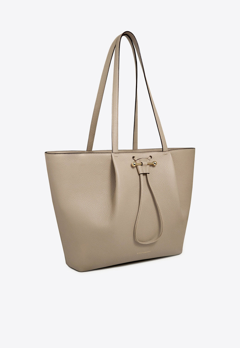 Strathberry Osette Grained Leather Tote Bag Taupe 20241-125-649-430_TAUPE