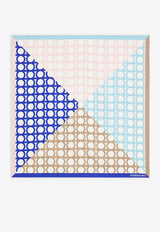 Ferragamo Dégradé Gancini Silk Scarf Multicolor 320996 PO GANPIATTO 783662 PASTEL