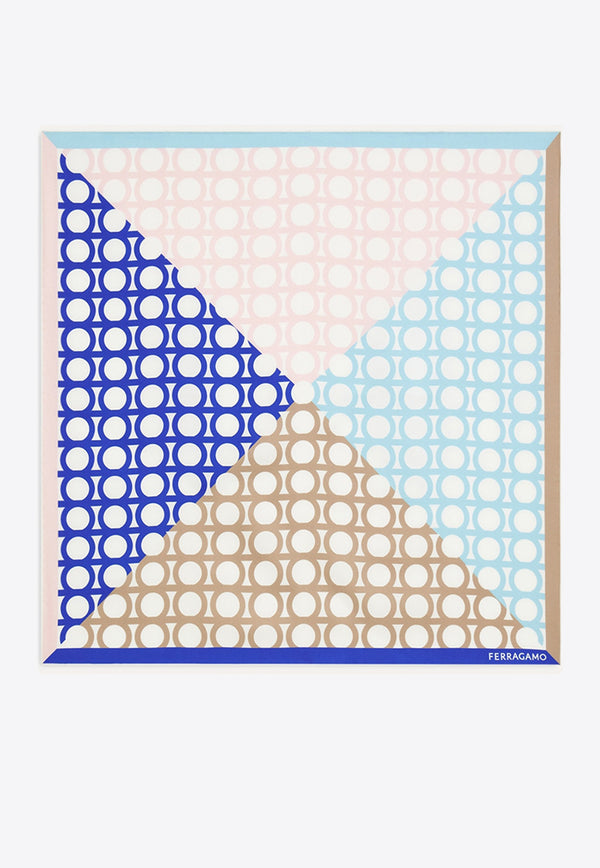 Ferragamo Dégradé Gancini Silk Scarf Multicolor 320996 PO GANPIATTO 783662 PASTEL