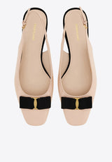 Ferragamo Rivada 30 Slingback Leather Pumps 01J701 RIVADA 782494 BALLET Beige