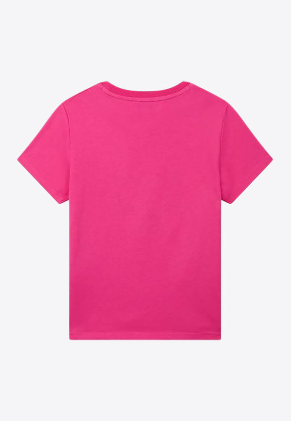 Kenzo Kids Girls Lucky Tiger Print T-shirt Raspberry K61054/483_PINK