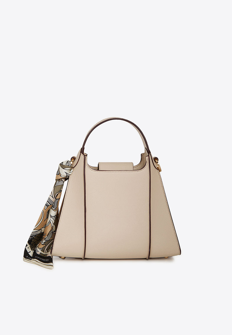 Strathberry Arkshell Leather Top Handle Bag Off-white 20251-100-461-961_OFF-WHITE