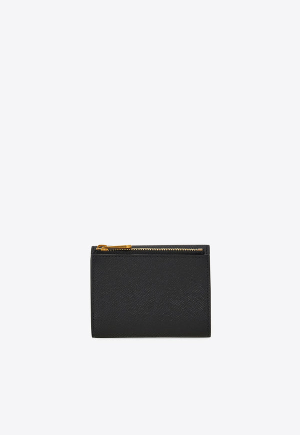 Ferragamo Gancini Tri-Fold Leather Wallet Black 220862 TRIFOLD 779894 NERO