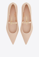 Ferragamo Carice Ankle Ribbon Ballet Flats 01K219 CARICE 782675 BALLET Pink