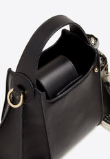 Strathberry Arkshell Leather Top Handle Bag Black 20251-100-461-100_BLACK