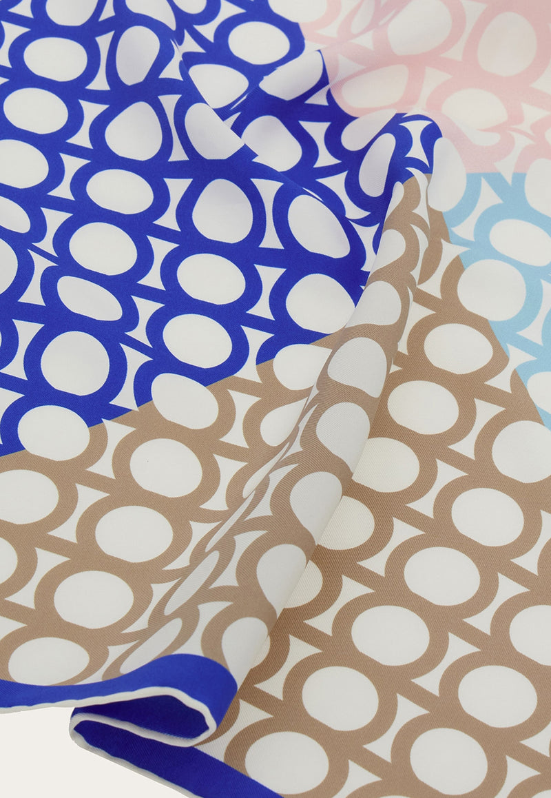 Ferragamo Dégradé Gancini Silk Scarf Multicolor 320996 PO GANPIATTO 783662 PASTEL