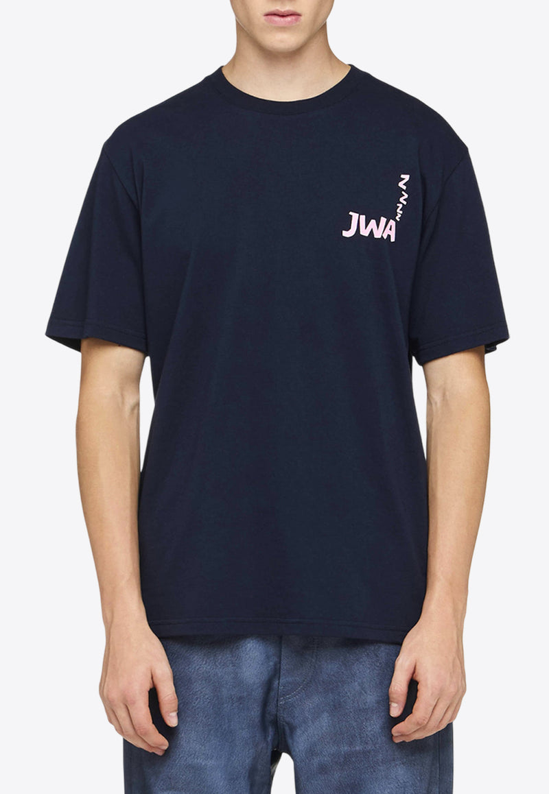 JW Anderson Real Sleep Print JWA T-shirt Navy JT0270PG1510898_NAVY