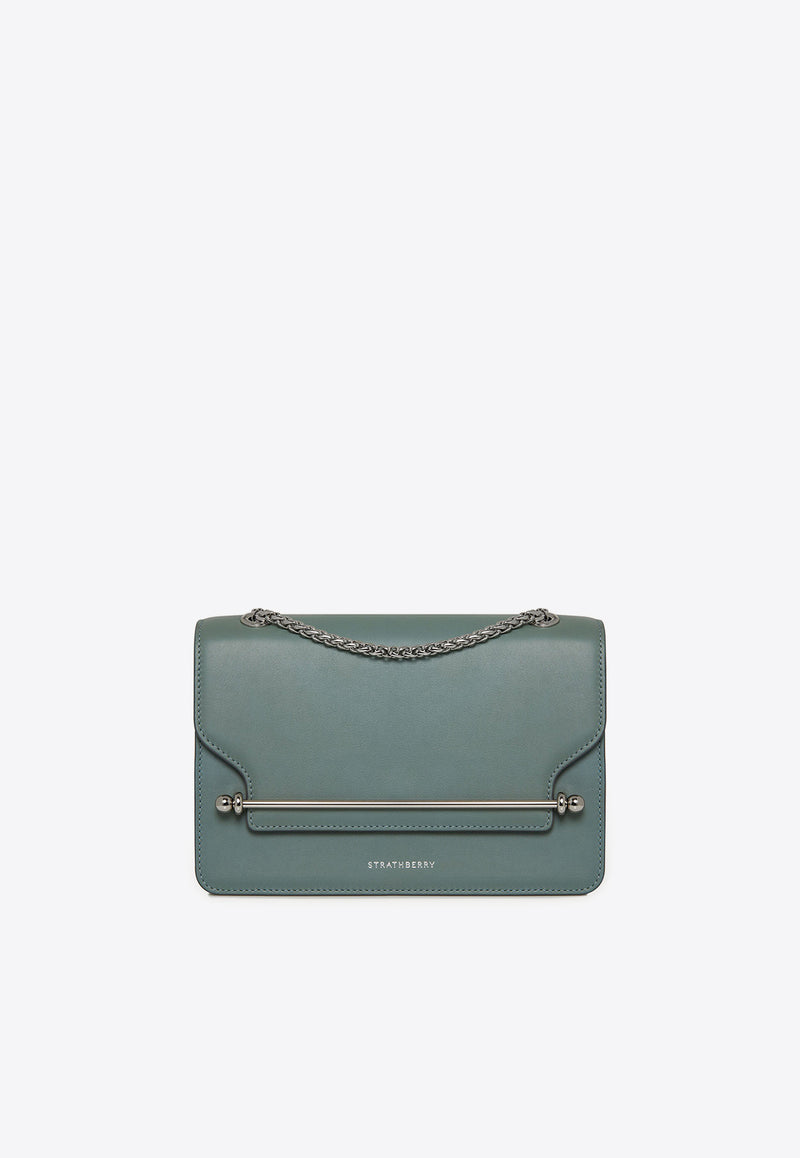 Strathberry East/West Leather Crossbody Bag Blue 20251-100-500-349_BLUE