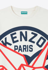 Kenzo Kids Boys East West Origami Print T-shirt K61166/117_OFF-WHITE