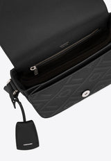 Ferragamo Small Fiamma Leather Messenger Bag Black 241588 FIAMMA 784126 NERO