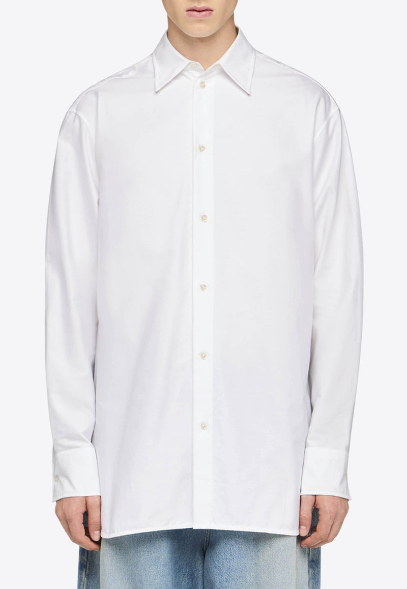 JW Anderson Classic Long-Sleeved Shirt White SH0339PG1726001_WHITE
