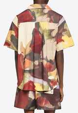 JW Anderson Abstract Print Short-Sleeved Shirt Multicolor SH0349PG1728595_OLIVE