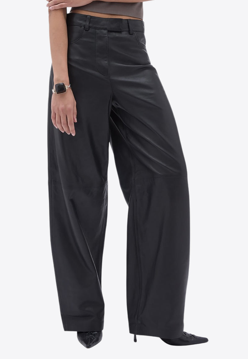 REMAIN Cocoon Leather Pants 502476100_BLACK