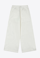 LOW CLASSIC Pleated Wide-Leg Pants White LW251PT17WH_WHITE