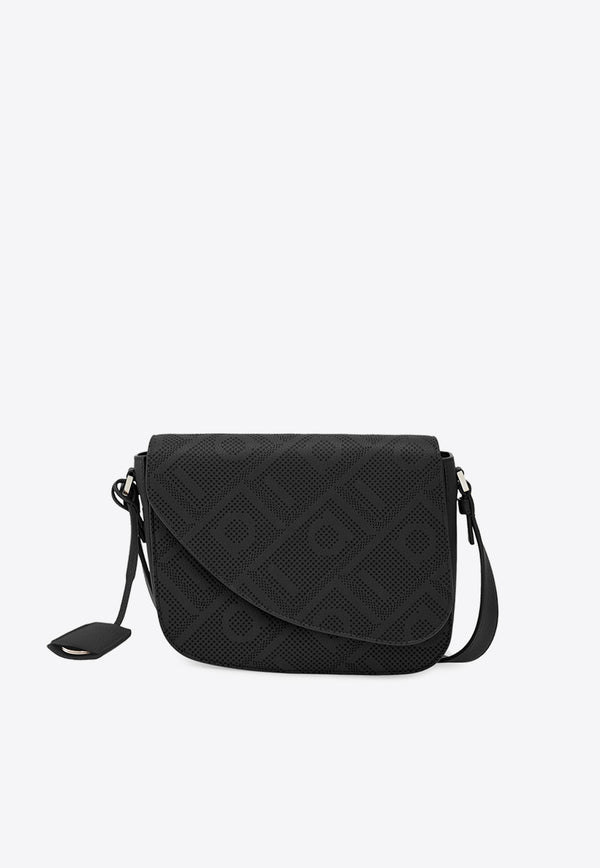 Ferragamo Small Fiamma Leather Messenger Bag Black 241588 FIAMMA 784126 NERO