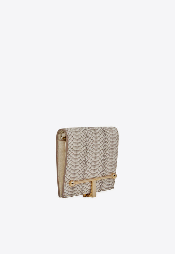 Strathberry Melville Street Wallet in Snake Print Leather Beige 20251-575-219-975_ANIMAL PRI