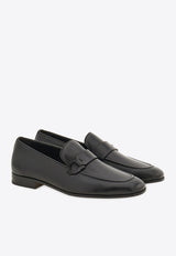 Ferragamo Bonny Gancini Leather Loafers 029917 BONNY 782415 NERO Black