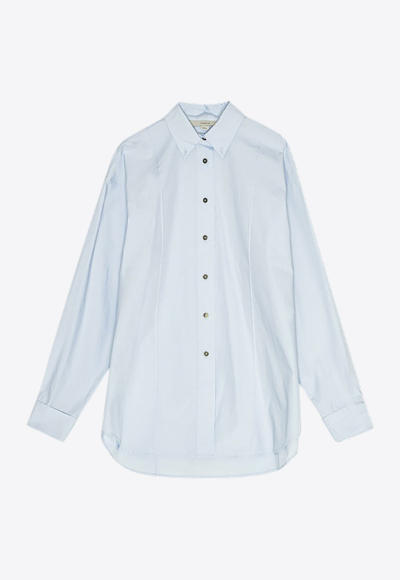 REMAIN Oversize Pin-Tuck Shirt 5023291340_LIGHT BLUE
