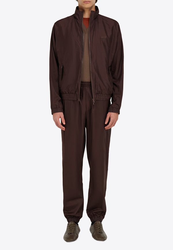 Ferragamo Logo Patch Drawstring Track Pants Brown 144462 P 782825 DARK EXPRESSO