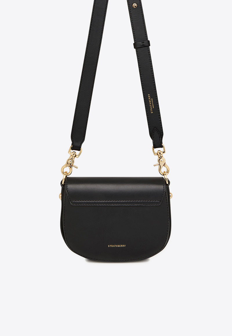 Strathberry Mini Bay Calf Leather Crossbody Bag Black 20242-926-481-100_BLACK