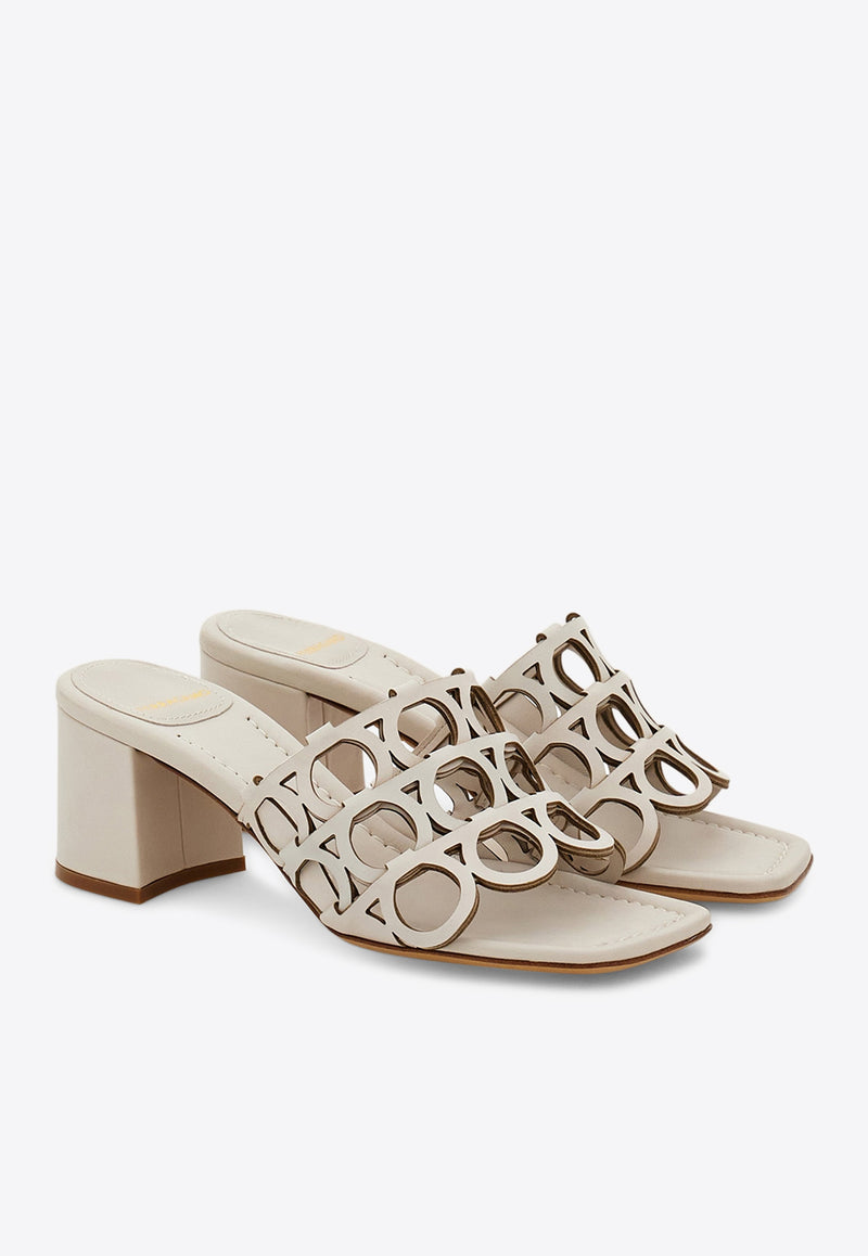 Ferragamo Erne 55 Leather Sandals 01J959 ERNE 55 782526 DOHA PUMICE Cream