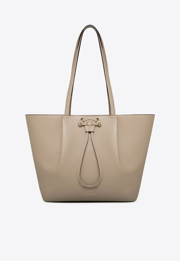 Strathberry Osette Grained Leather Tote Bag Taupe 20241-125-649-430_TAUPE