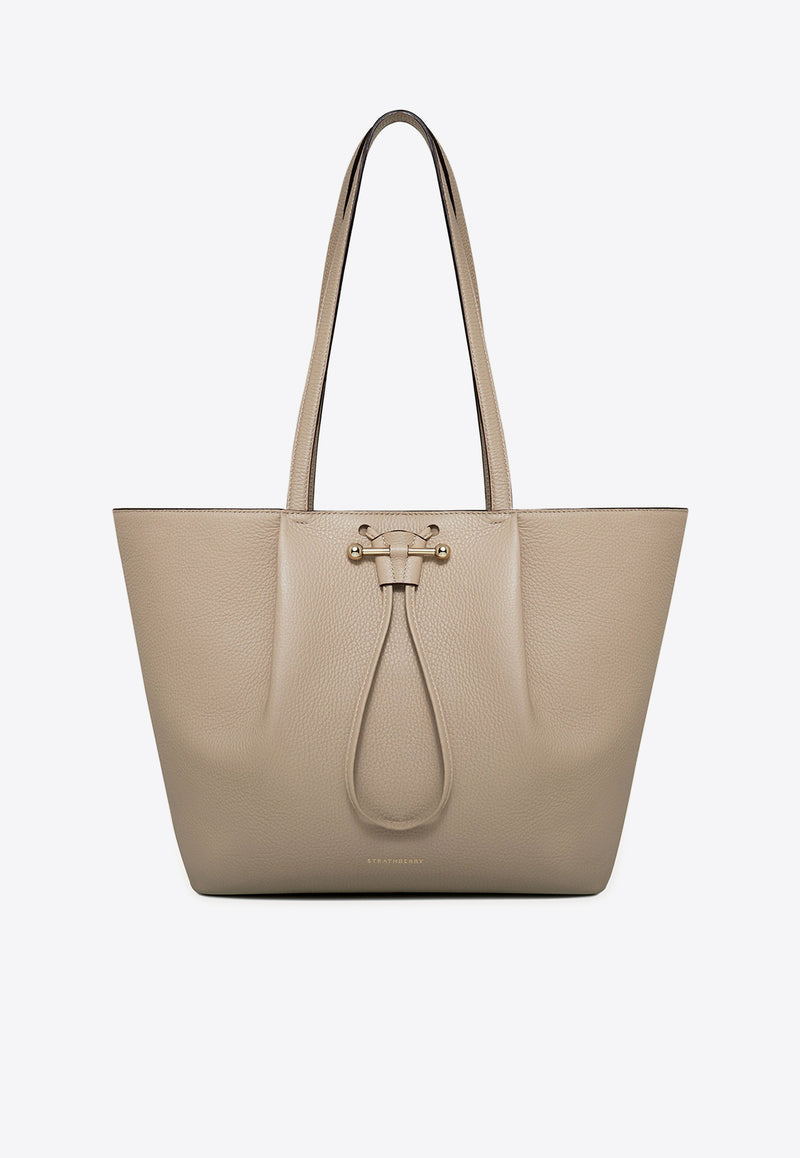 Strathberry Osette Grained Leather Tote Bag Taupe 20241-125-649-430_TAUPE