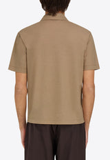 Ferragamo Logo Short-Sleeved Polo T-shirt 122709 H 782780 SAFARI Brown