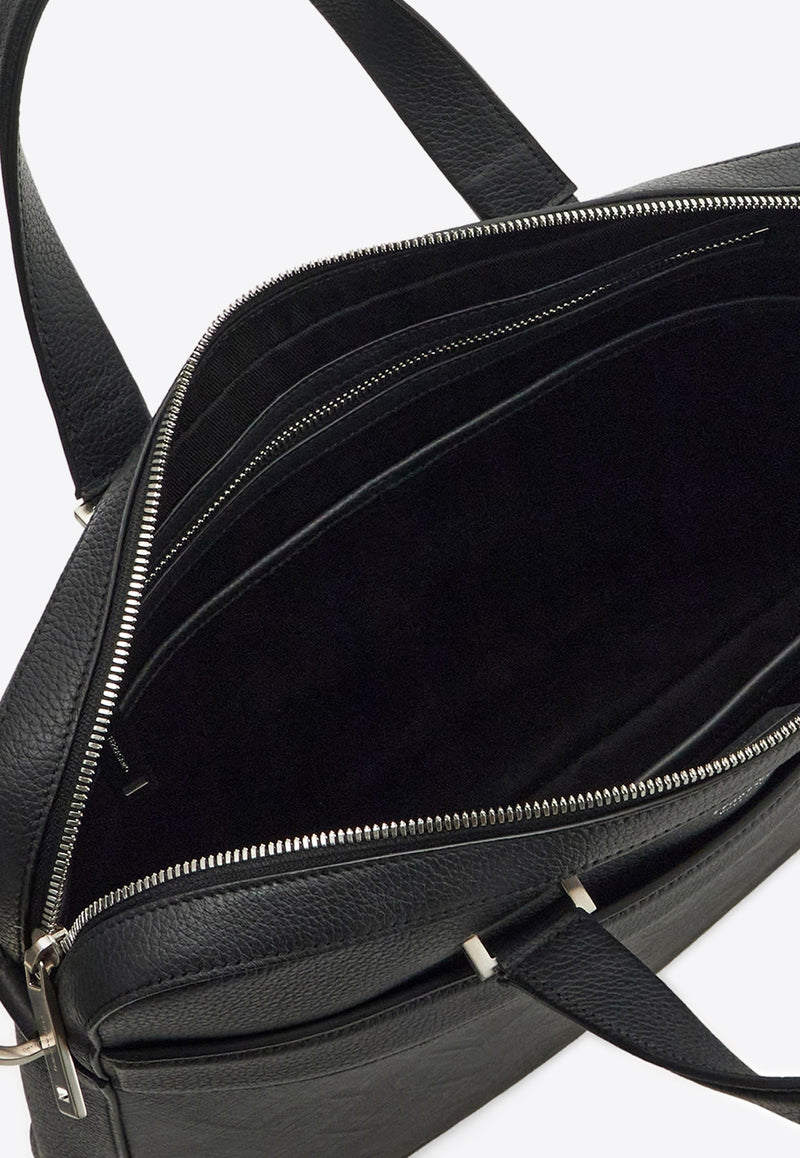 Ferragamo Monogram Jacquard Briefcase Black 241723 ALL OVER 781303 NERO GRI