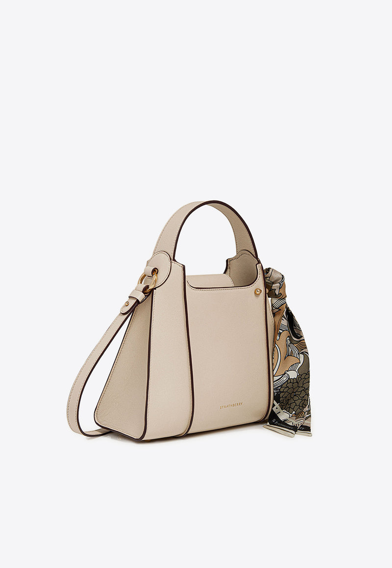 Strathberry Arkshell Leather Top Handle Bag Off-white 20251-100-461-961_OFF-WHITE