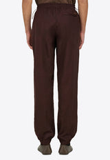 Ferragamo Logo Patch Drawstring Track Pants Brown 144462 P 782825 DARK EXPRESSO