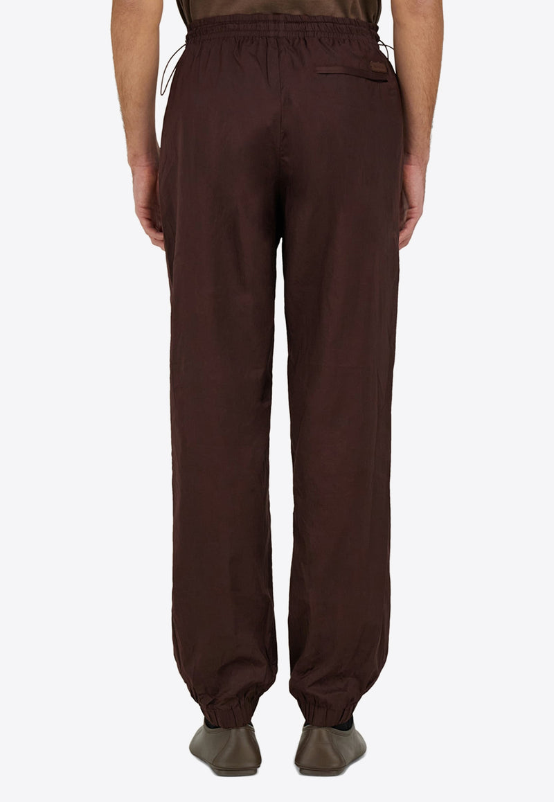 Ferragamo Logo Patch Drawstring Track Pants Brown 144462 P 782825 DARK EXPRESSO