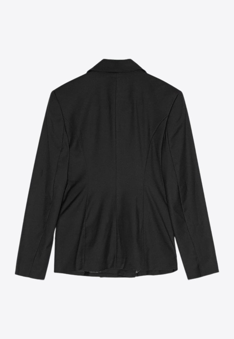 REMAIN Fitted Double-Breasted Blazer 502325100_BLACK