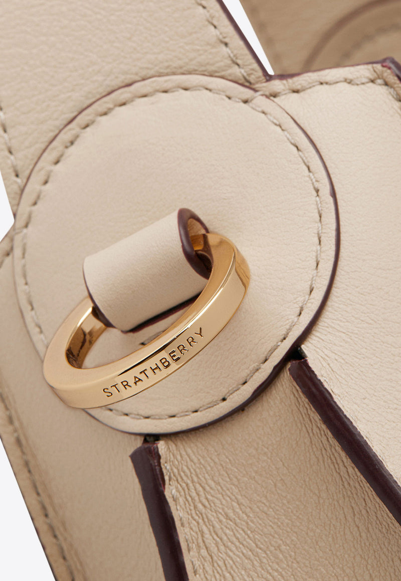 Strathberry Arkshell Leather Top Handle Bag Off-white 20251-100-461-961_OFF-WHITE