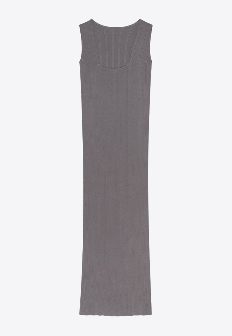 REMAIN Sleeveless Ribbed Maxi Dress 5023112002_GREY