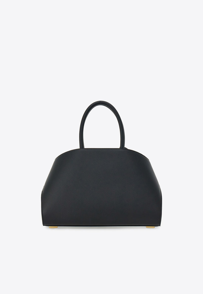 Ferragamo Medium Hug Leather Top Handle Bag Black 215608 HUG TH S 766758 NERO