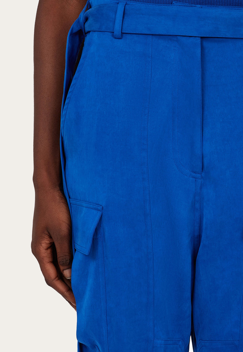 Ferragamo Straight Cargo Pants 13G795 P 782700 KLEIN BLUE Blue