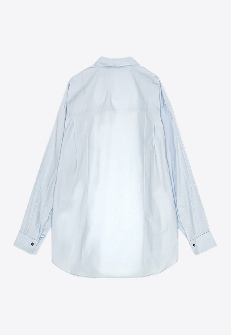 REMAIN Oversize Pin-Tuck Shirt 5023291340_LIGHT BLUE