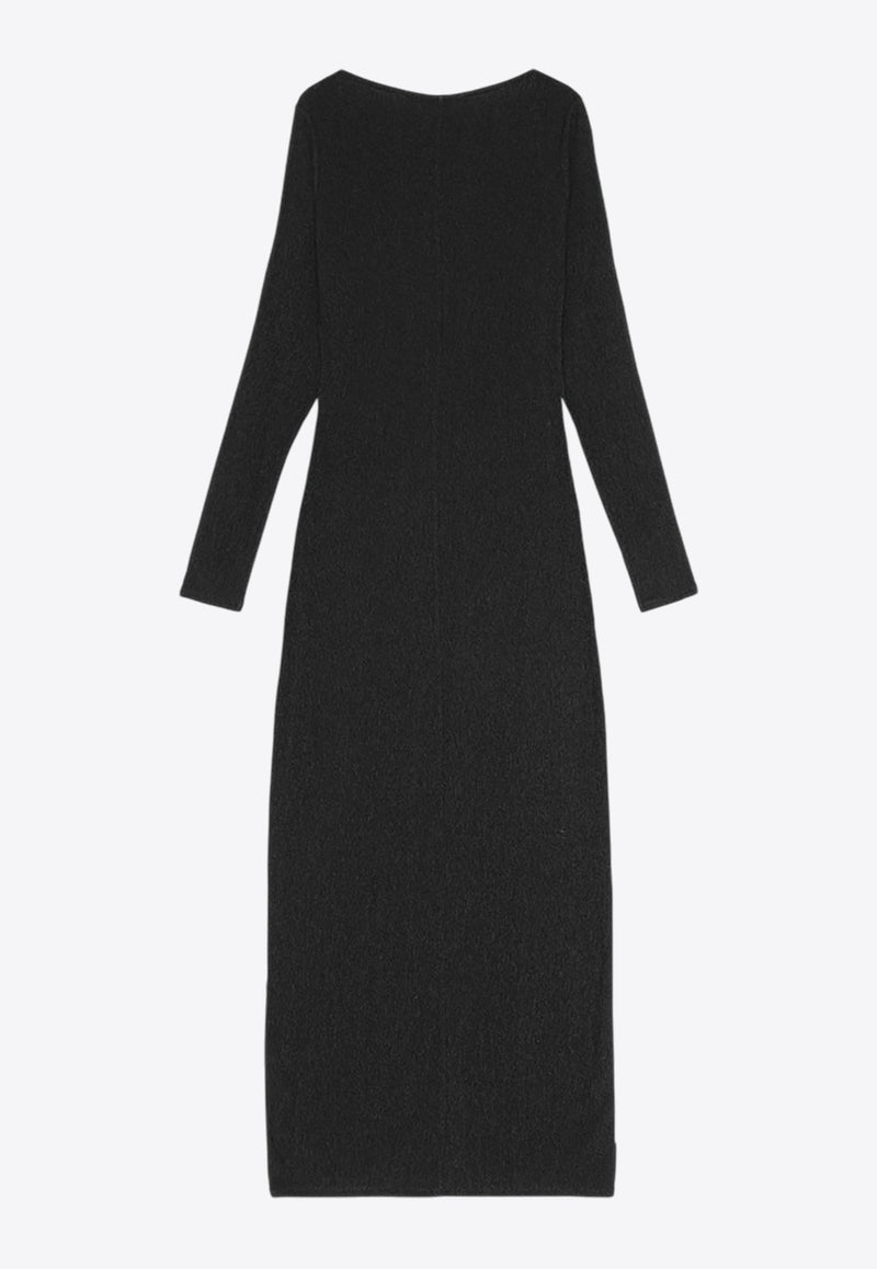 REMAIN Long-Sleeved Maxi Dress 502368100_BLACK