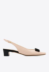 Ferragamo Rivada 30 Slingback Leather Pumps 01J701 RIVADA 782494 BALLET Beige